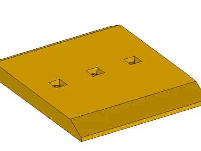 סיגמנט - להב מעמיס בורגי 35 מ"מ - 35X380X320